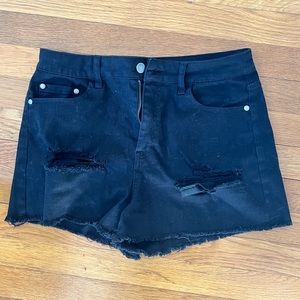 Black high waisted shorts